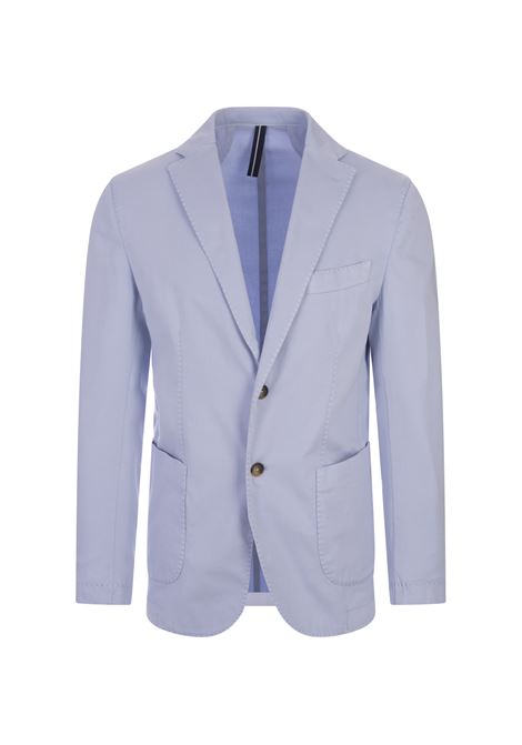 Blazer In Cotone Oxford Azzurro